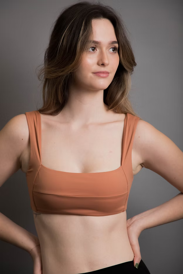 Contrast Top - Coral