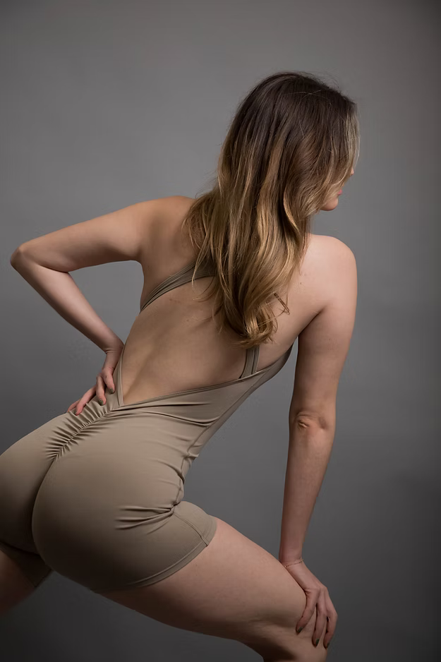 Zip Short Onepiece Capuccino