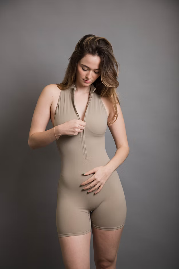 Zip Short Onepiece Capuccino